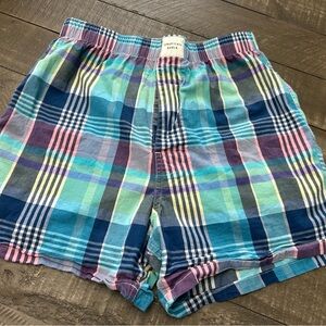 American Eagle Outfitters Blue and Green Plaid Boxers, size XS